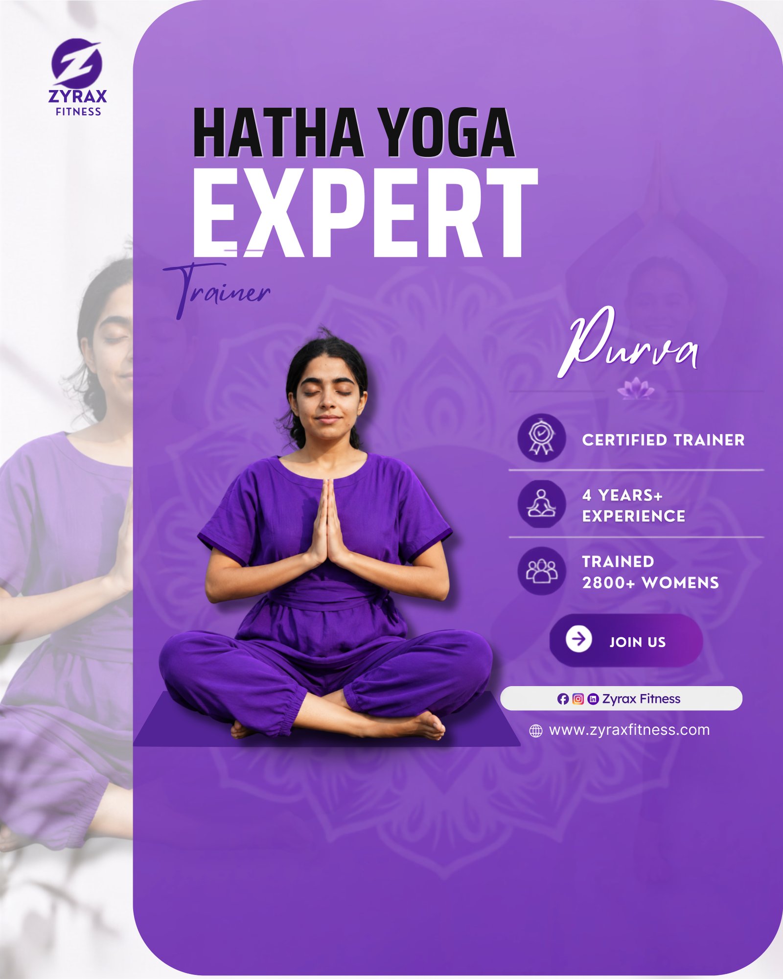 Purva, Zyrax Yoga Expert Trainer